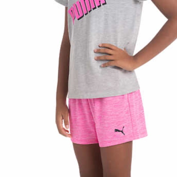 PUMA 4 Piece Short Set Shirt + Shorts Matching Active Set NWT Back to School - Picture 5 of 11